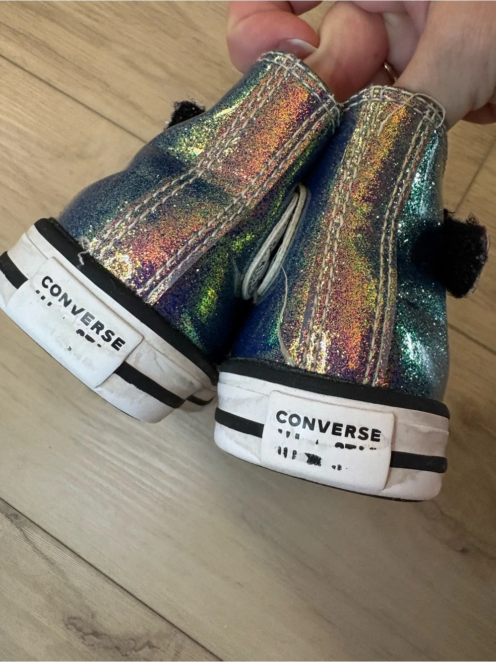 Converse Kids Iridescent Green High-Top Sneakers